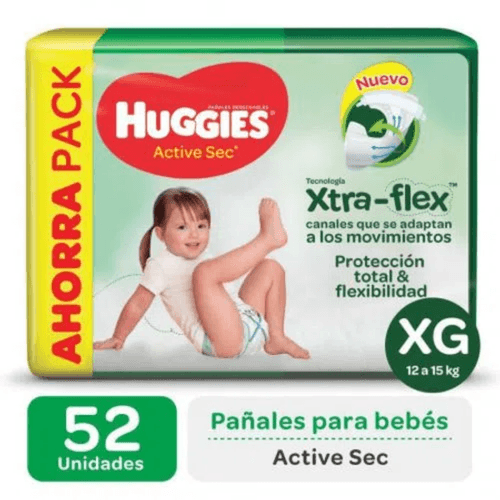 Pañales Huggies Active Sec Promo Pack