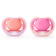 Chupetes Ultra Air Avent (0-6m) Rosa 2 unidades