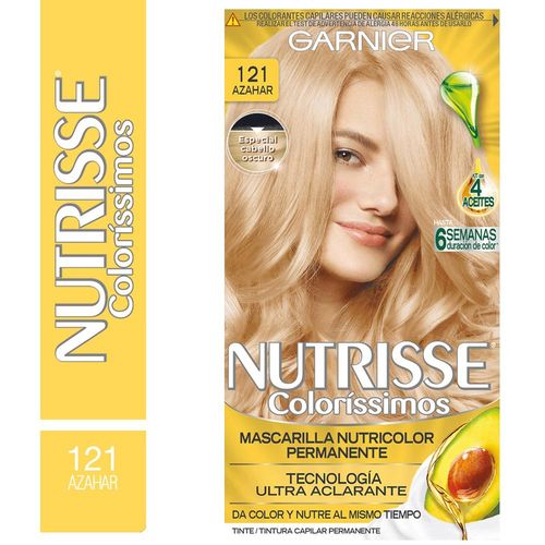 Kit Completo de Coloración Permanente Nutrisse Colorissimos Tono 121 Azhar 45 gr