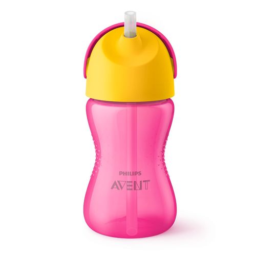 Vaso Avent Straw Cup Fucsia & Amarillo 300ml