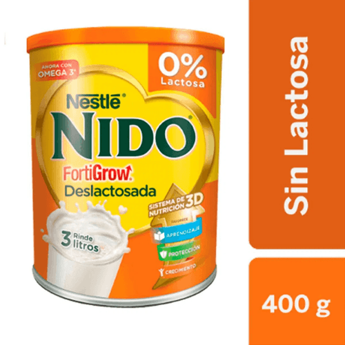 Leche Infantil Nido Fortigrow Deslactosada 400 g