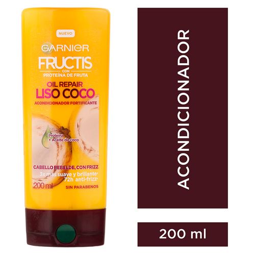 Acondicionador Oil Repair Liso Coco Fructis Garnier 200ml