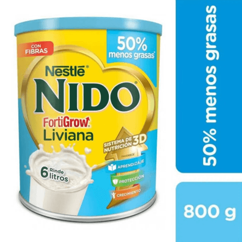 Leche Infantil Nido Fortigrow Descremada Liviana 800 g