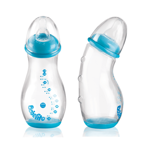 Mamadera Babelito Celeste Curvo Tritan 250ml