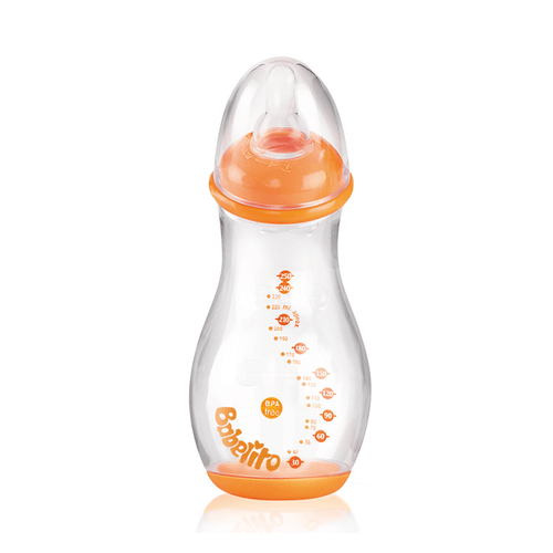 Mamadera Babelito Naranja Curvo Tritan 250ml