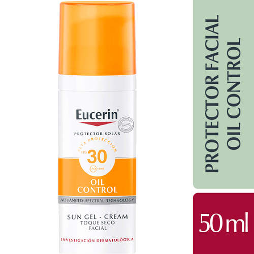 Eucerin Protector Solar Oil Control Sun Gel Toque Seco Facial FPS 30 50ml