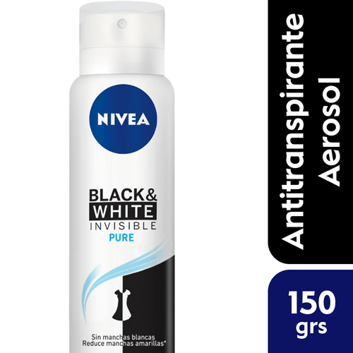 Desodorante Femenino Antitranspirante Invisible Black & White Pure Spray 150ml