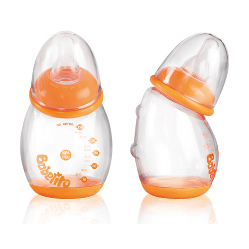 Mamadera Fisiológica Babelito Naranja 3 Posiciones Tetina Silicona T.2 150ml