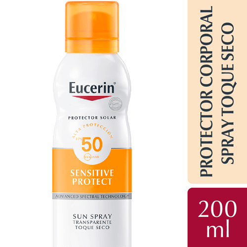 Eucerin Protector Solar Spray Corporal Toque Seco FPS 50 200ml