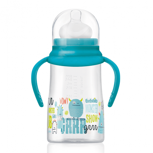 Mamadera Babelito Celeste Boca Ancha con Asas T.3 250ml