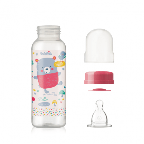 Mamadera Babelito Rosada Tetina Silicona T.2 250ml
