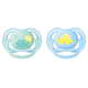 Chupetes Ultra Air Avent  "Cloud/Dino" (0-6m) Celeste 2 unidades