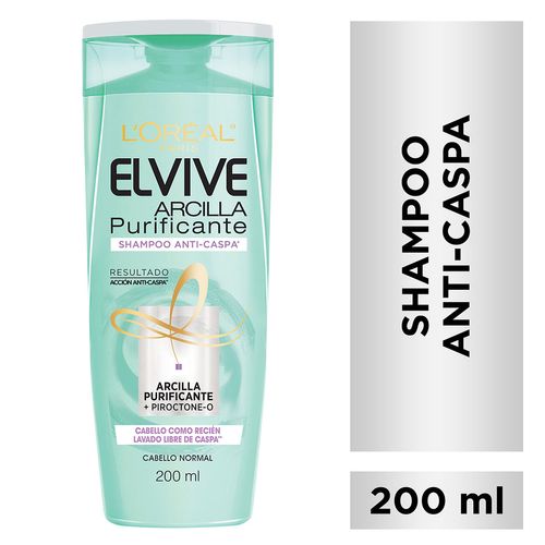 Shampoo Anti-Caspa Arcilla Purificante Elvive L´Oréal Paris 200ml