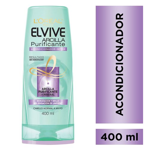 Acondicionador Arcilla Purificante Elvive L´Oréal Paris 400ml