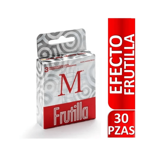 M Preservativos Frutilla 30 Piezas