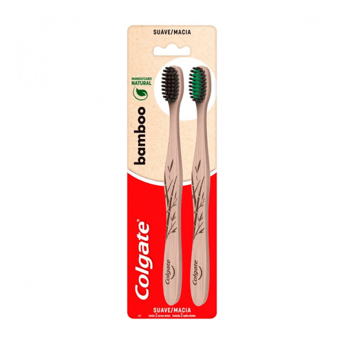 Cepillo Dental Colgate Bamboo Suave X2 Unidades