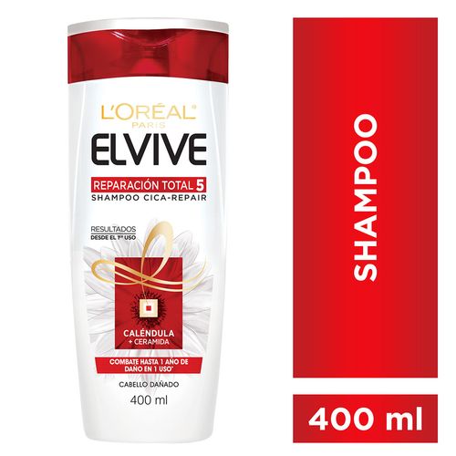 Shampoo Reparación Total 5  Elvive L´Oréal Paris 400ml