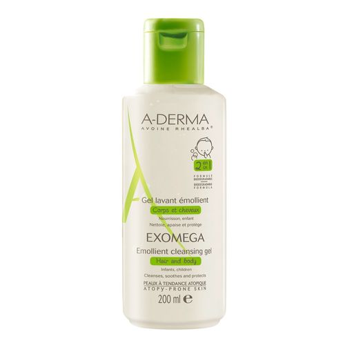 Aderma Exomega Gel De Higiene Emoliente 2 En 1 200ml