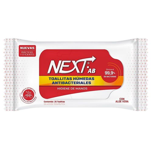 Next AB Toallitas Antibacteriales 25 unidades