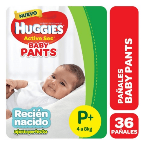 Pañales Huggies Active Sec Pants P 36 Unidades