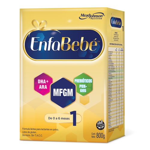 Leche Infantil EnfaBebé 1 Polvo Sabor Original 800 g