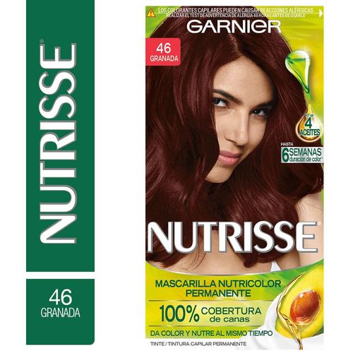 Kit Completo de Coloración Permanente Nutrisse Clásico Tono 46 Borgona 45 gr