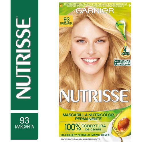 Kit Completo de Coloración Permanente Nutrisse Clásico Tono 93 Margarita 45 gr