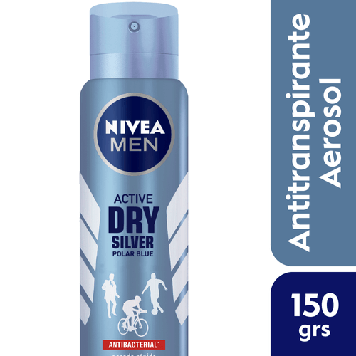 Desodorante Antibacterial en Spray Nivea Men Silver Protect Polar Blue 150ml