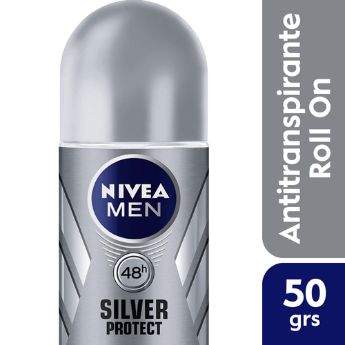 Desodorante Antibacterial Nivea Men Roll On Silver Protect 50ml