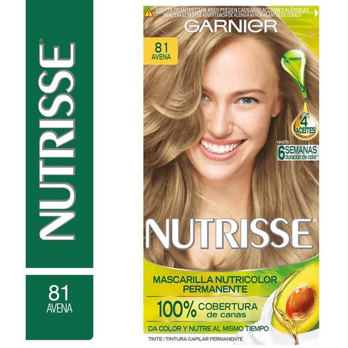 Kit Completo de Coloración Permanente Nutrisse Clásico Tono 81 Avena 45 gr