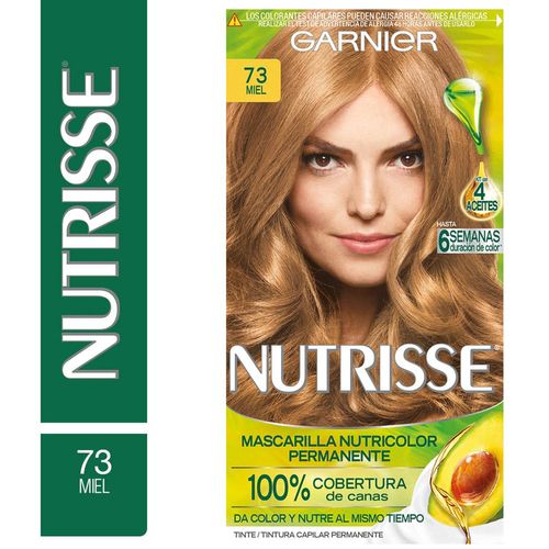 Kit Completo de Coloración Permanente Nutrisse Clásico Tono 73 Miel 45 gr