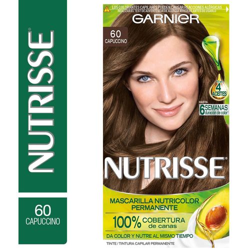 Kit Completo de Coloración Permanente Nutrisse Clásico Tono 60 Capuccino 45 gr