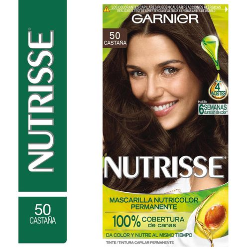 Kit Completo de Coloración Permanente Nutrisse Clásico Tono 50 Castana 45 gr