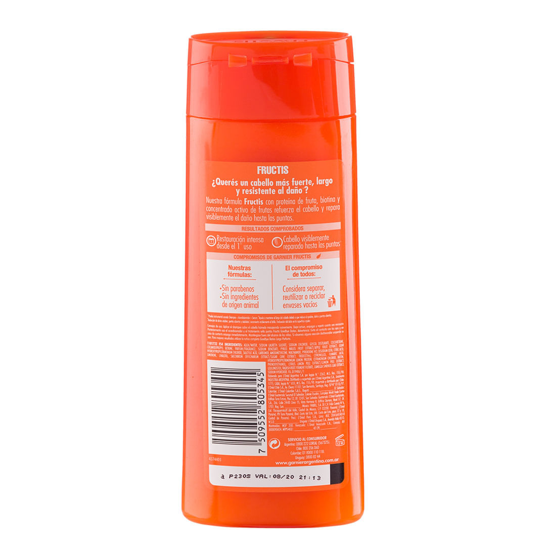 Shampoo Goodbye Daños Fructis Garnier 200ml