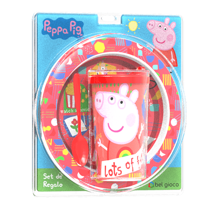 Blister Plato + Vaso Sport Peppa Pig