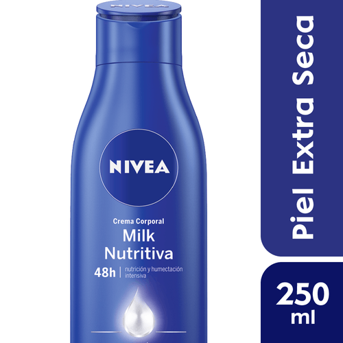 Crema Corporal Nivea Milk Nutritiva Piel Extra Seca 250ml Botella