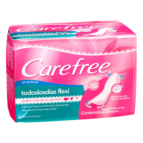 Protector Diario Carefree Todos los dias Flexi 25 unidades