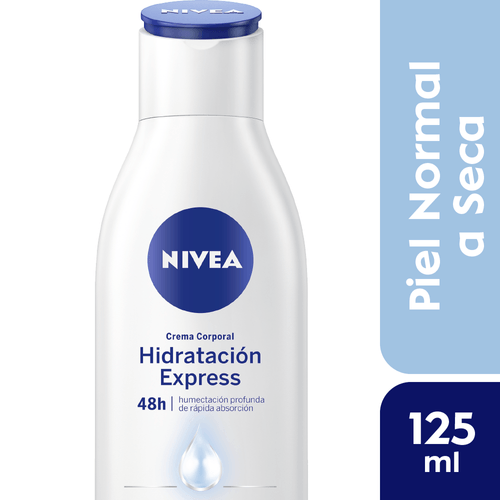 Crema Corporal Nivea Hidratación Express Piel Normal a Seca 125ml Botella