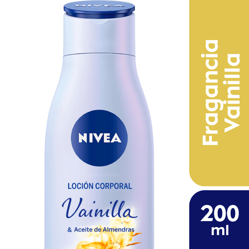 Loción Corporal Nivea Vainilla y Aceite de Almendras Piel Normal a Seca 200ml Botella