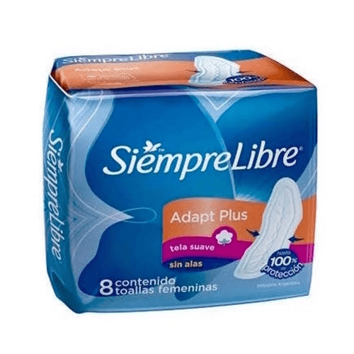 Toallitas Higiénicas Siempre Libre Fit Sin Alas 8 unidades