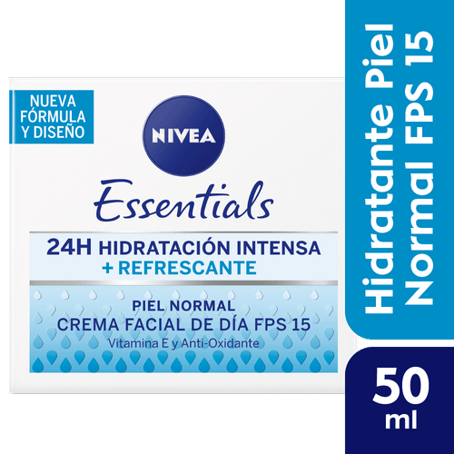 Crema Facial Hidratante Nivea Essentials Piel Normal De Dia FPS 15 50ml