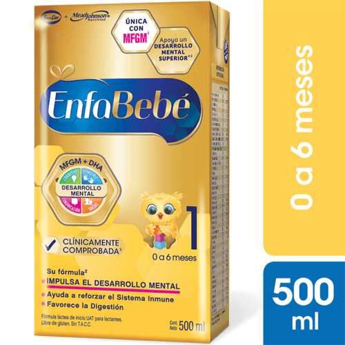 Leche Infantil EnfaBebé 1 Liquida Sabor Original 500ml
