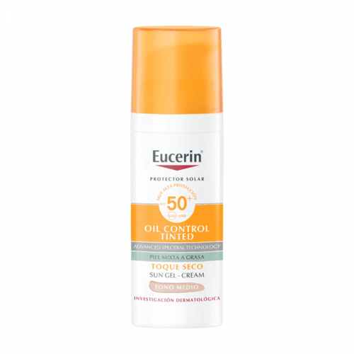 Protector Solar Facial Eucerin Sun Facial Toque Seco Medio SPF50+ 50 ml