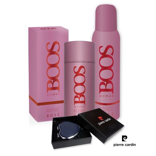 Combo Fragancia Boos Rosé 90 ml + Desodorante Boos Intense Woman Rosé + Espejo