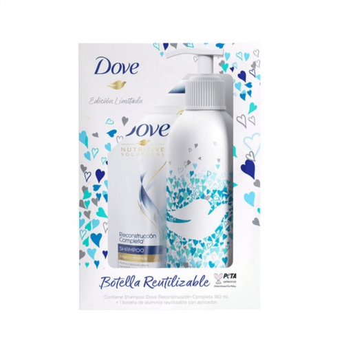 Shampoo Dove Doypack Reconstrucción Completa 180 ml + Botella