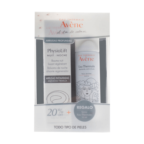Avene Pack Physiolift noche 30% OFF + Agua Termal de Regalo