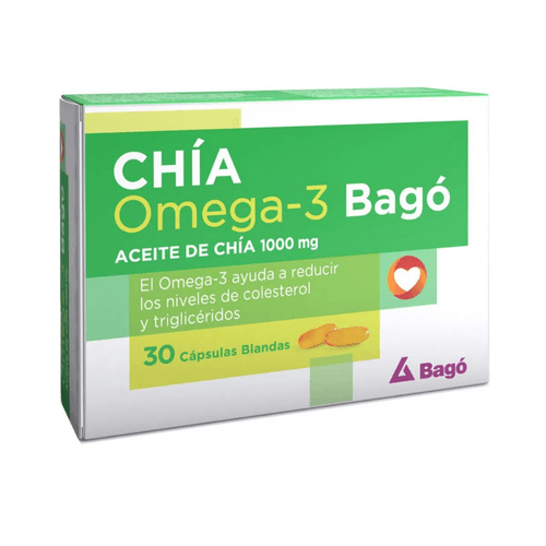Suplemento Dietario Chía Omega 3 30 Cápsulas Blandas