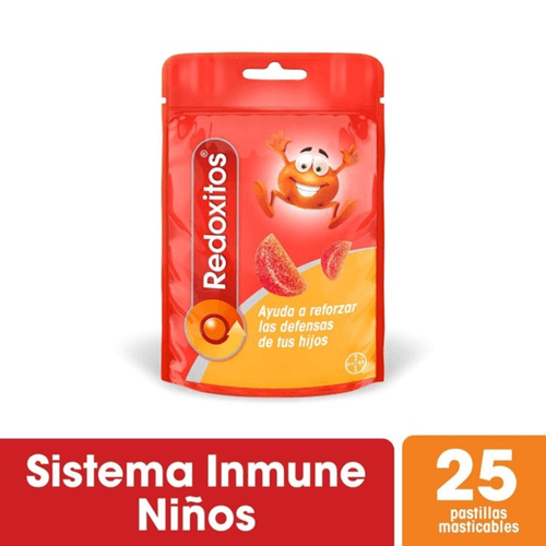 Suplemento Vitamínico Redoxitos Frutilla Masticables 25 comprimidos
