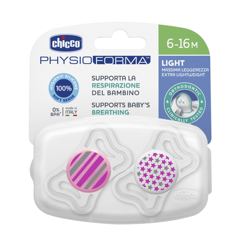 Chupete Physio Chicco Ligth Nena 6-16M  2 unidades