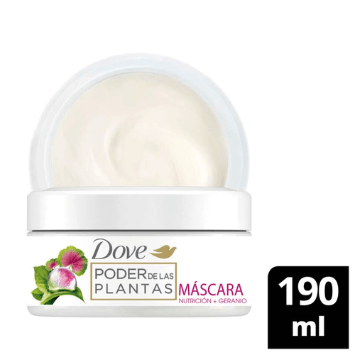 Máscara de Tratamiento Dove Real Poder de las Plantas Nutrición + Geranio 190 ml